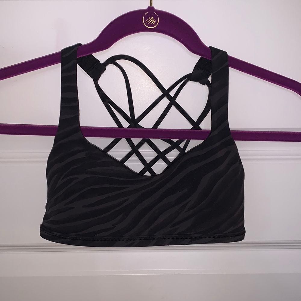 size 2 tiger print sports bra